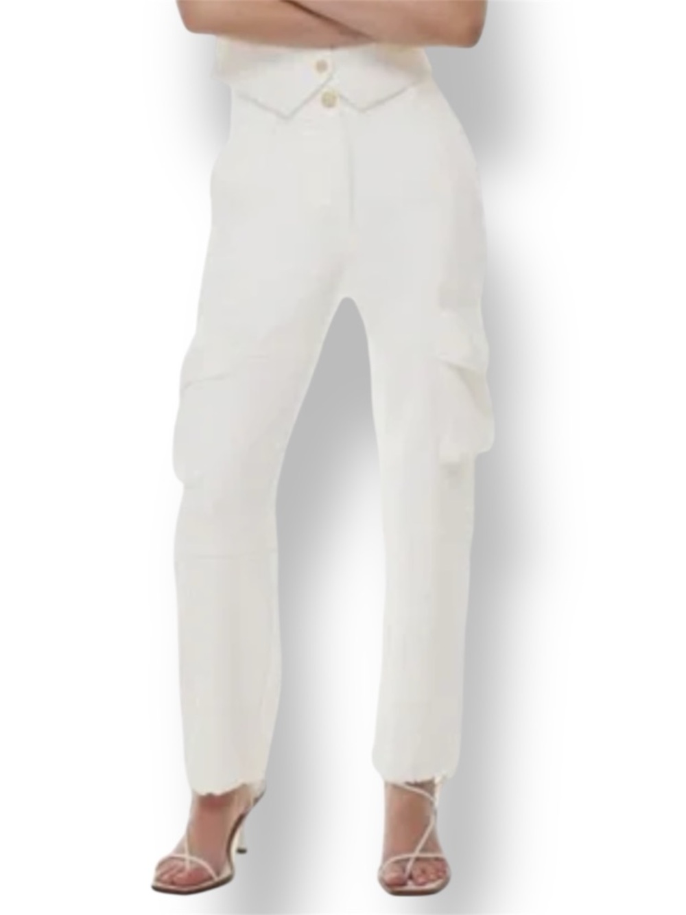 ARITZIA Wilfred Project Cargo Pant Fabrick from Japan In Matte Pearl Size 10